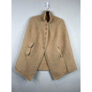 Vintage Button-Up Cape Handmade 60s‎ 70s Grandma Winter